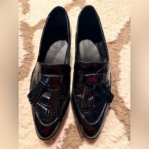 Rebecca Minkoff Black Patent Leather Tassel Loafers